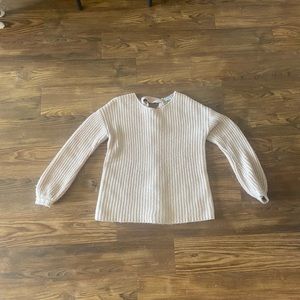 Tobi cream sweater with tied back detail